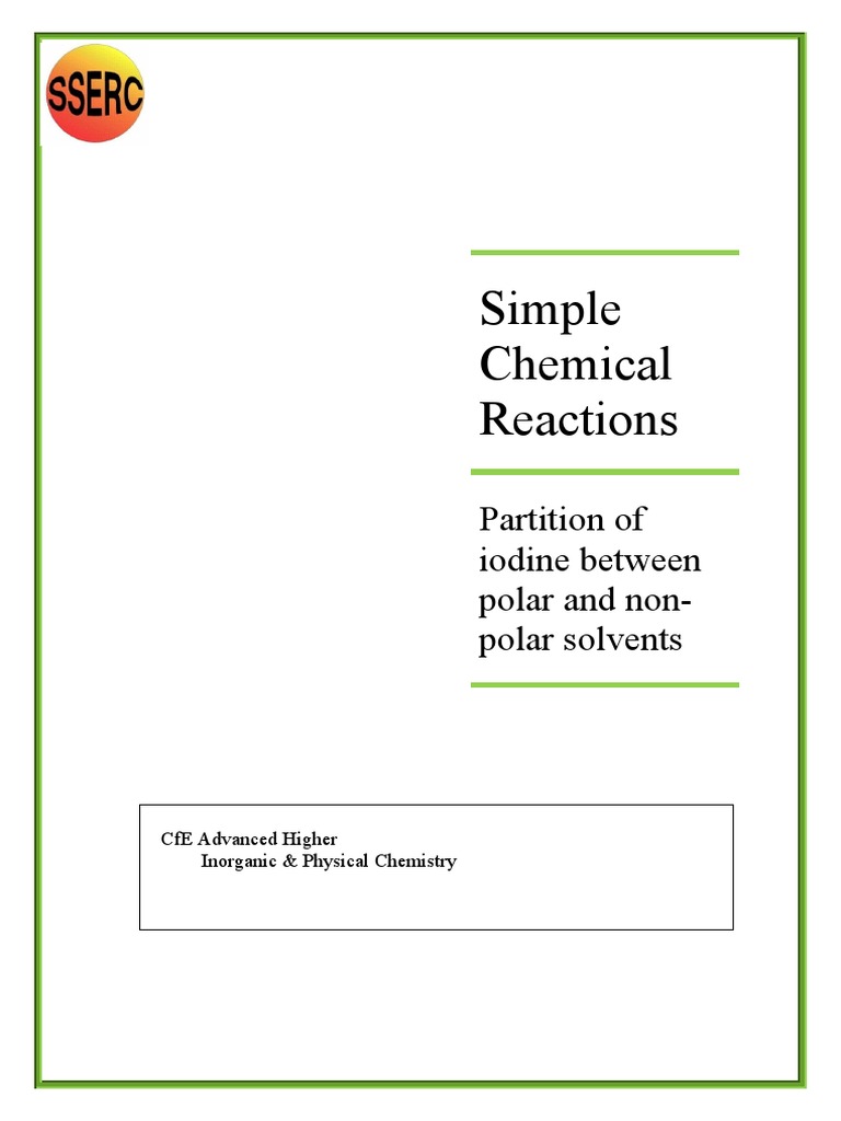 Iodine Partition PDF Iodine Solvent