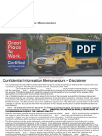 Confidential Information Memorandum for School Bus Operator WE Transport