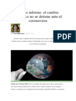 Nuevo Informe Sobre Cambio Climático