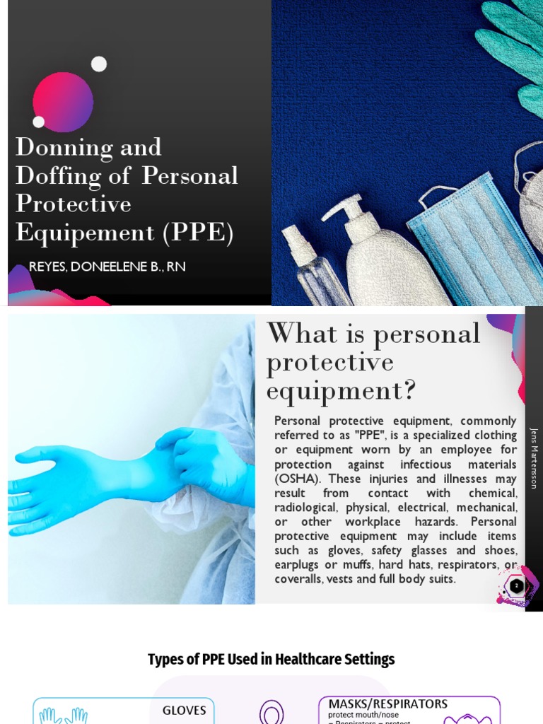 Donning and Doffing of Personal Protective Equipement | PDF | Personal ...