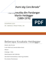 HERMENEUTIKA Dlm Martin Heidegger
