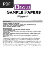 JEE Advanced Sample Paper Part I 2