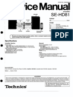 Technics SEHD 81 Service Manual