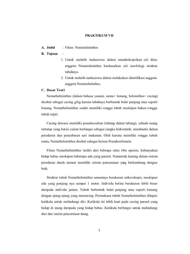 51+ Gambar Hewan Filum Nemathelminthes Gratis Terbaik