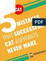 Mistakes A Successful Cat Aspirant Never Makes