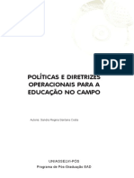 Políticas e Diretrizes Operacionais para A Educação No Campo