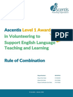 Level 1 Award in Volunteering To Support English Language Teaching and Learning Overview Specification