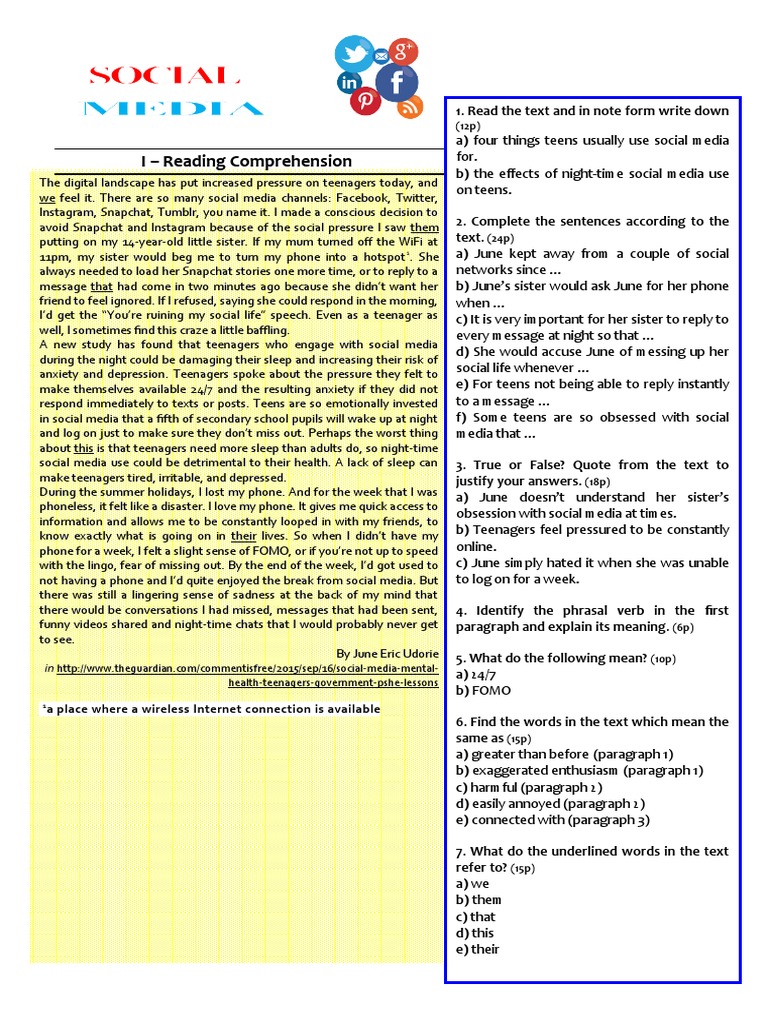 Social mediaREADING and Test PDF Social Media Popular Culture