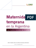 Pantelides-Maternidad Temprana en La Argentina. Las