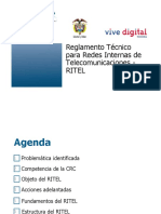 Reglamento Técnico para Redes Internas de Telecomunicaciones - RITEL