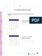 Secuencias Numéricas en Tablas