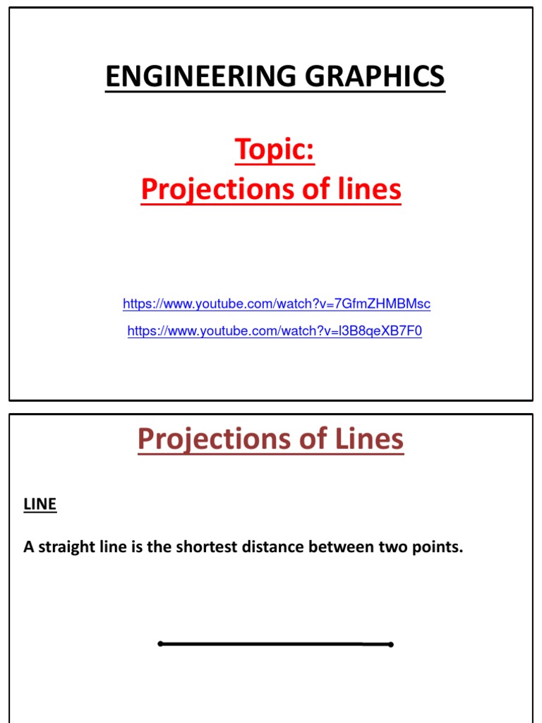 Projections of Lines PDF Plane (Geometry) Line (Geometry)