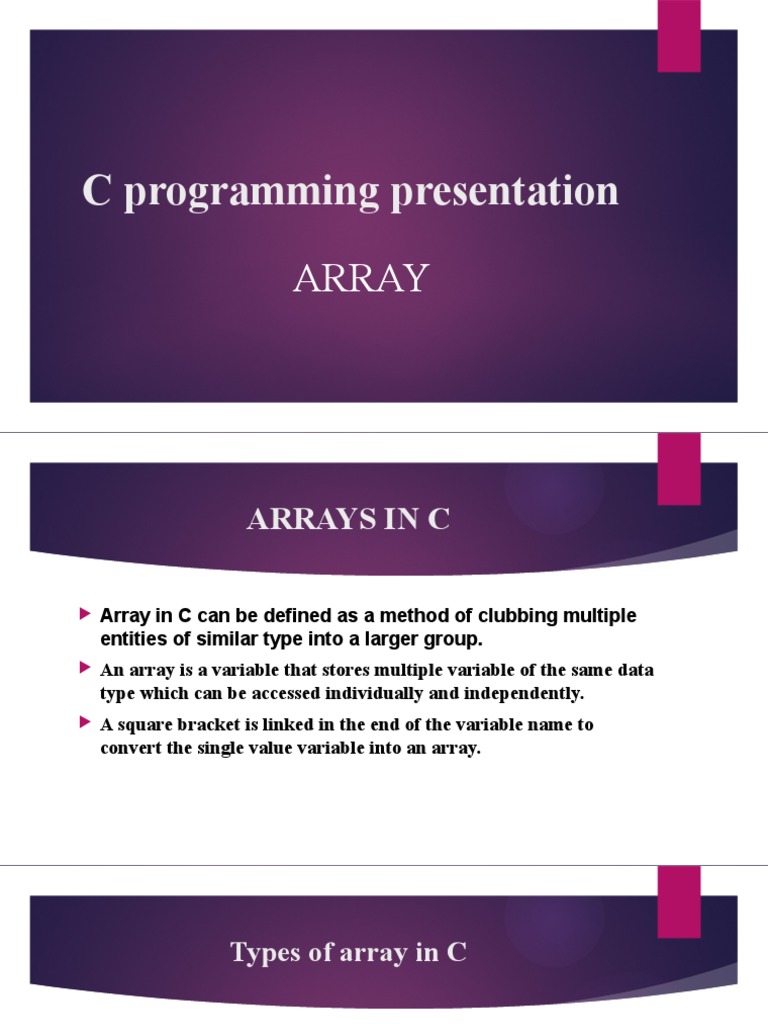 ARRAYS IN C | PDF