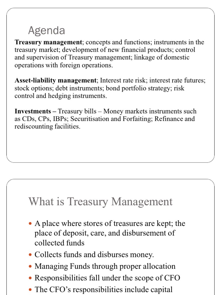 Treasury Management PDF Market Liquidity Derivative (Finance)