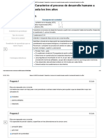 Examen - (AAB01) Cuestionario 2 - Caracterice El Proceso de Desarrollo Humano A Partir de La Concepción Hasta Los Tres Años