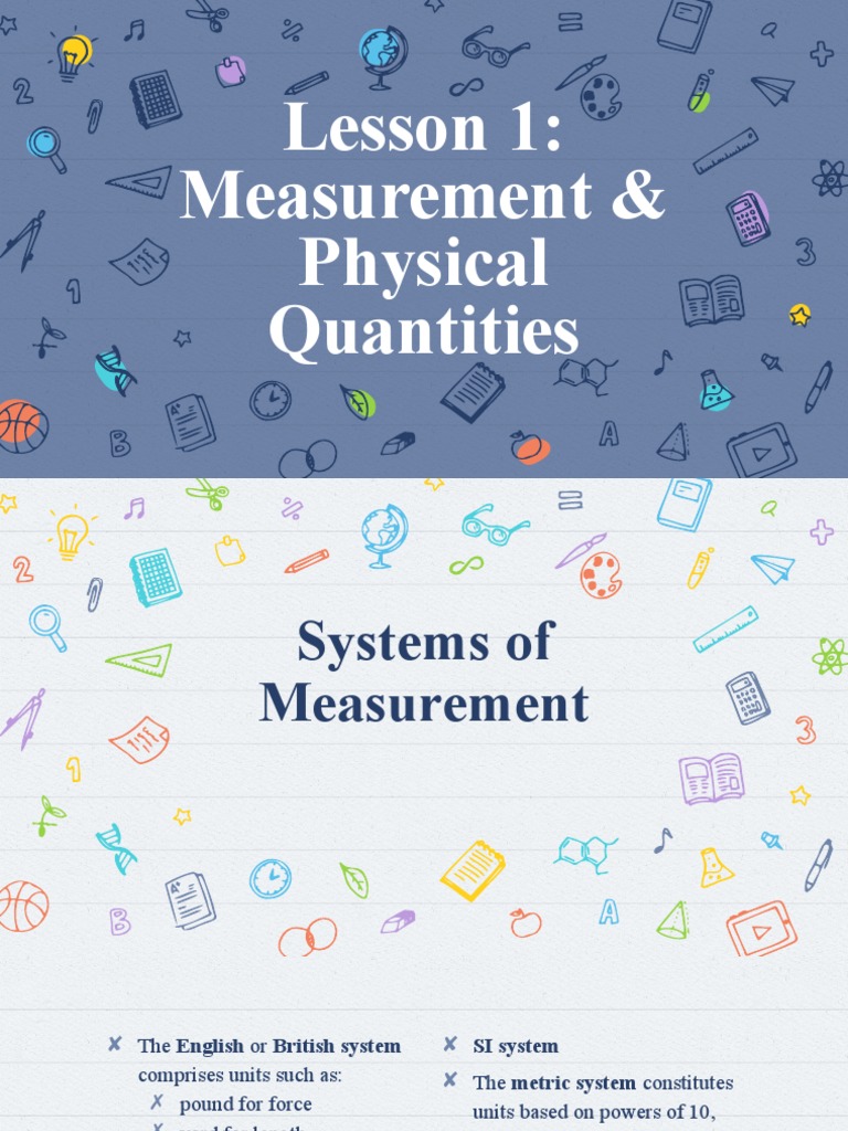 LESSON 1 Measurement & Physical Quantities | PDF | Kilogram ...