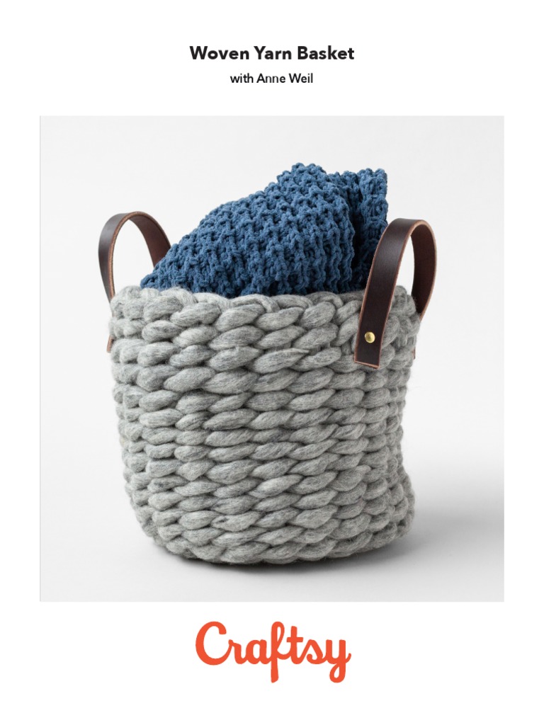 Woven Yarn Basket Weil CM V1 PDF Weaving Yarn