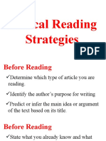 Critical Reading Strategies