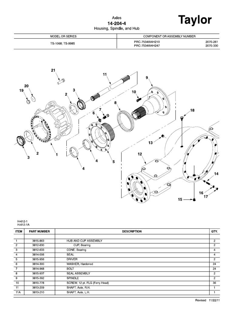 TS9972 Spindle & Hub PDF