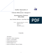 Apontamentos Teóricos Análise Matemática I