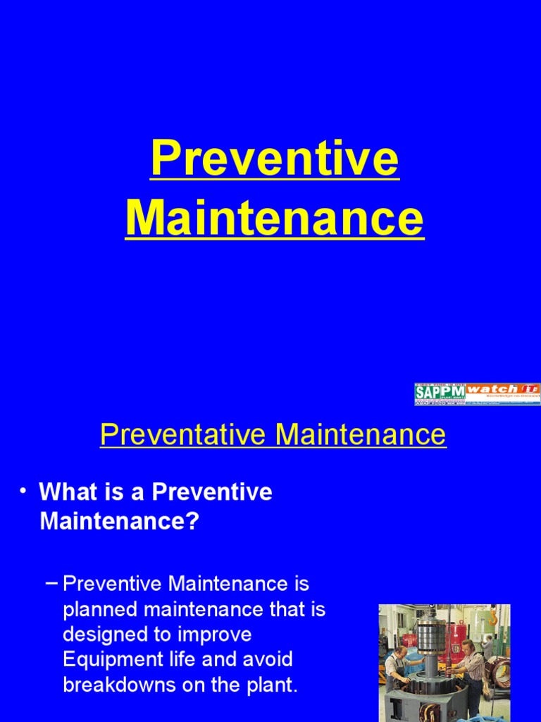 Preventive Maintenance | PDF | Systems Engineering | Computing