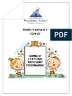 Summer Learning Recovery Programme-Gr4 To Gr5-2021-22
