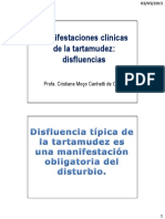 Manifestaciones Clínicas de La Tartamudez - Disfluencias