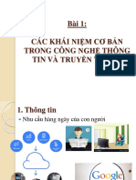 Pdfslide - Tips - Bai 1 Cac Khai Niem Co Ban Trong Cong Nghe Thong Tin 2 Dulieu
