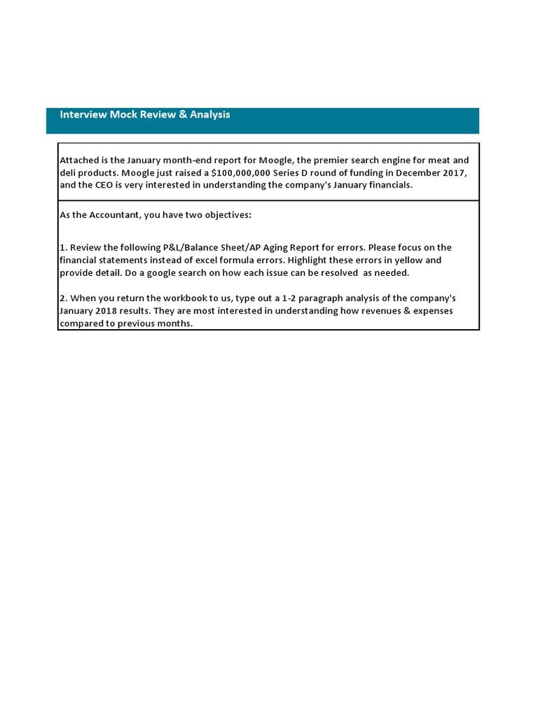 Financial Analysis Test Project 1 PDF