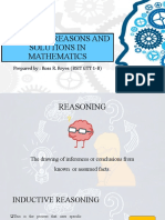 Module 3 Problems, Reasons and Solutions in Mathematics