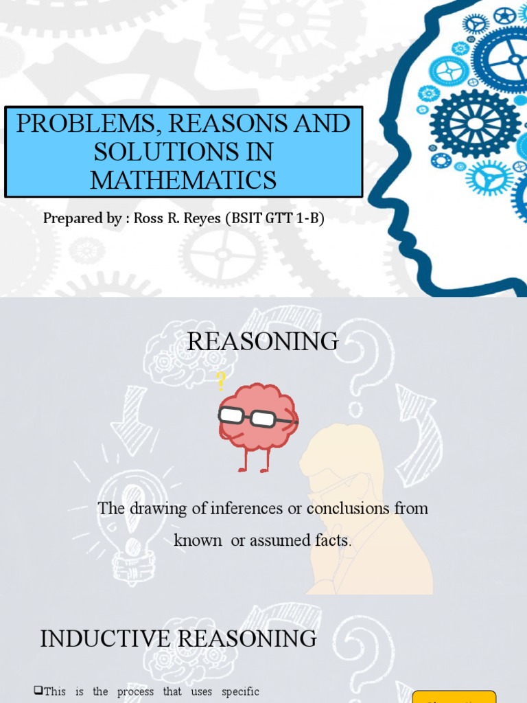 Module 3 Problems, Reasons and Solutions in Mathematics | PDF ...