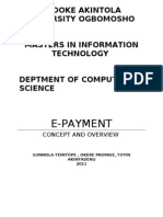 Ladoke Akintola University Masters Thesis on E-Payment Concepts