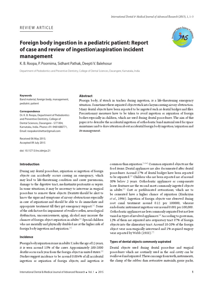 Aspiration PDF Dentistry Medical Specialties