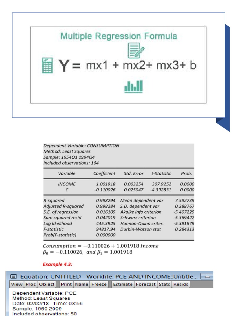 Examples of Simple and Multiple Regression Models | PDF