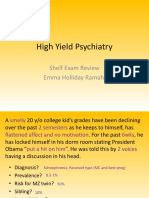 High Yield Psychiatry Shelf Exam Review