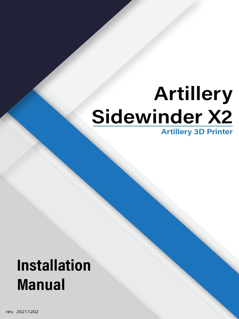 Artillery Sidewinder X2 MANUAL PDF Trademark