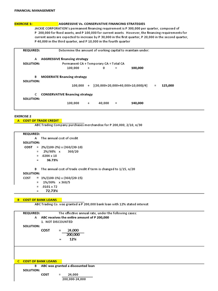 CW 7 ST Credit Financing | PDF
