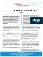 10 How Do You Write An Academic Text - Part II