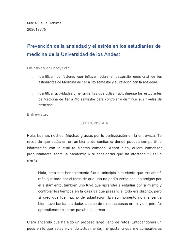 Estrategias para reducir ansiedad en estudiantes de medicina | PDF ...