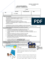 Prueba Lenguaje 5° Analisis y Escritura