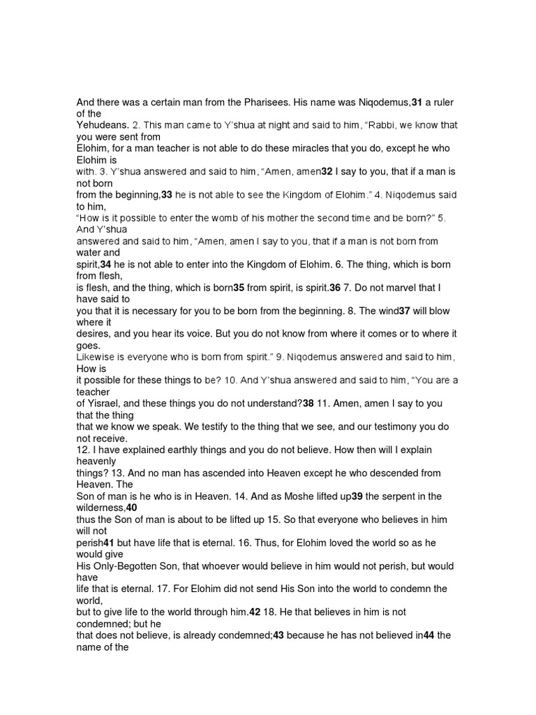 The New Birth Jesus' Conversation with Nicodemus about Being "Born