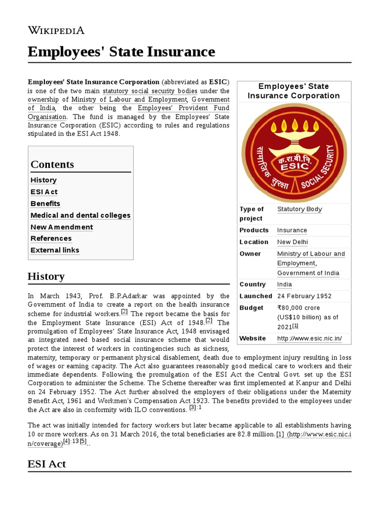 Image Result For Official Website Of Employees State Insurance Corporation