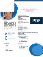 Curriculum Vitae Fabiola Jiménez Jiménez