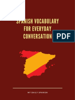 Spanish Vocabulary For Everyday Conversation
