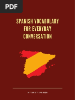 Spanish Vocabulary For Everyday Conversation