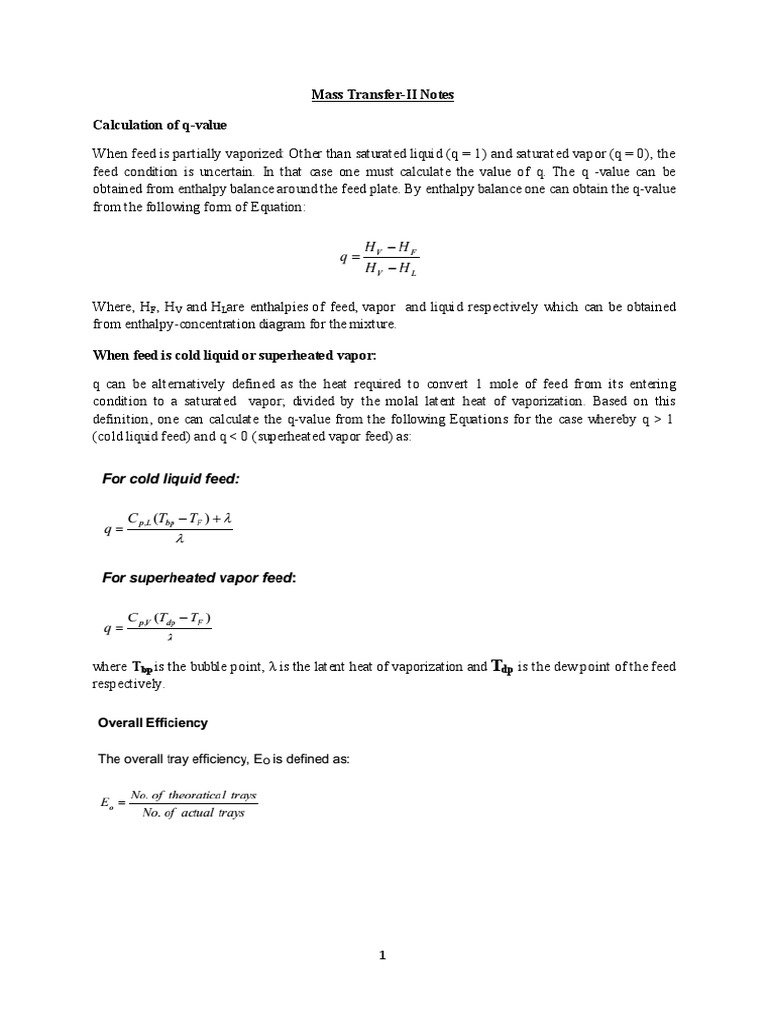 Distillation Notes Part V Pdf Chemical Engineering Chemistry