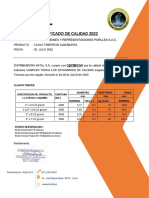 Certificado de Calidad Clavos DISTRIBUCIONES Y REPRESENTACIONES PORLLES S.A.C