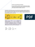 Uso de Las Ecuaciones Diferenciales en El Movimiento Libre Amortiguado