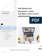 Pertemuan 6&7 Microsoft Word Tab Menu Page Layout &references