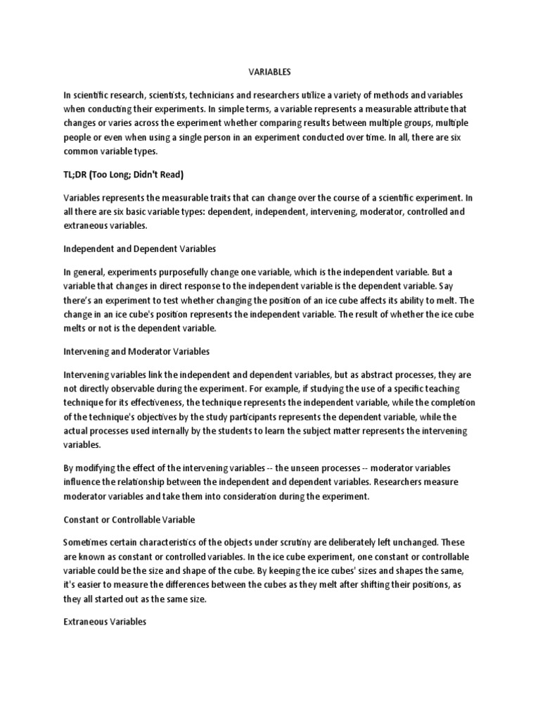 A Comprehensive Breakdown of the Different Types of Variables in ...